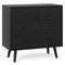 Bedroom and Living Room Dresser Wide 4-Drawer Wooden Organizer